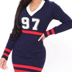 Knit Jersey Long Sleeve Sweater and Skirt Set XS - Fashion Nova